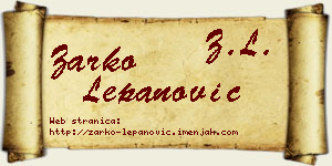Žarko Lepanović vizit kartica